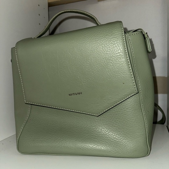 Matt & Nat Handbags - Matt & Nat Sage Green Backpack